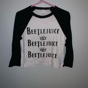 cropped beetle juice tee
